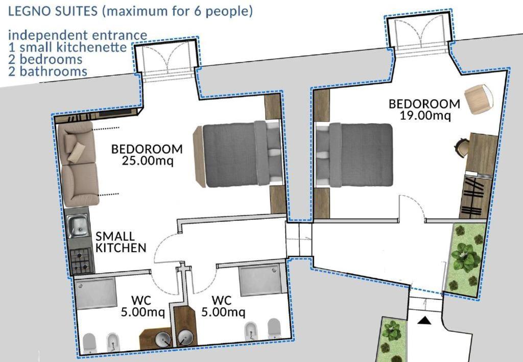 Apartment Legnosuites 3 3 Bathrooms Group And Family By Houseinnaples Naples
